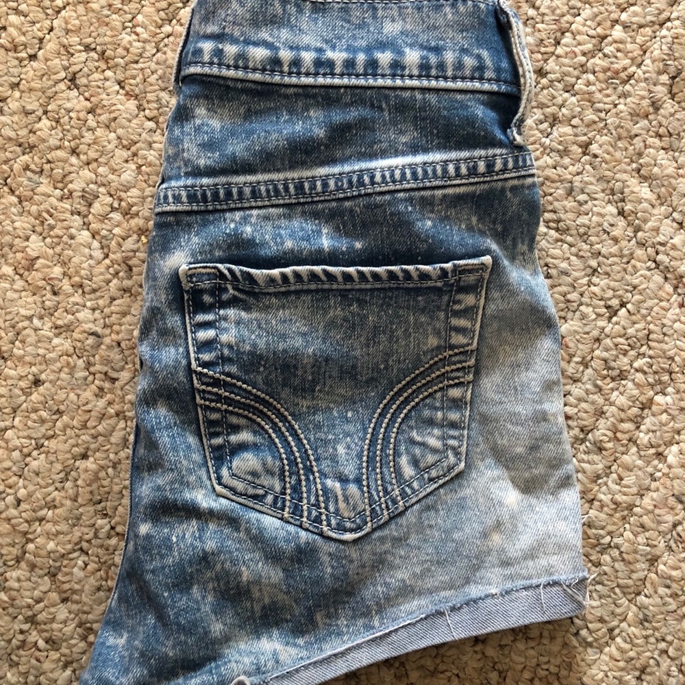 Hollister Light Wash High Rise Shorts